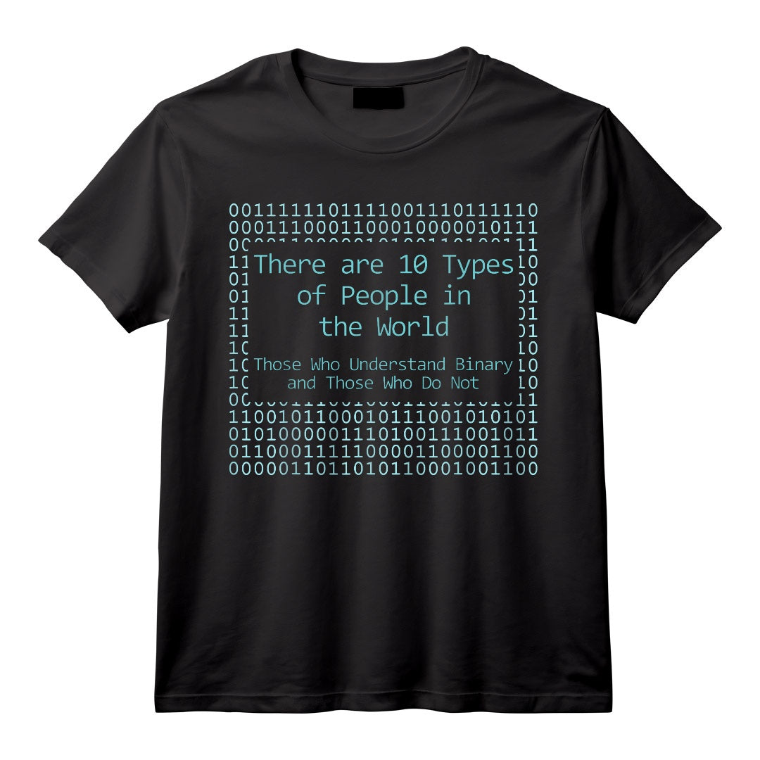 10 Types de Personnes, Programmation Informatique de Codage Hacker Nerd T-Shirt - Cadeau Geek Original pour Développeurs et Programmeurs