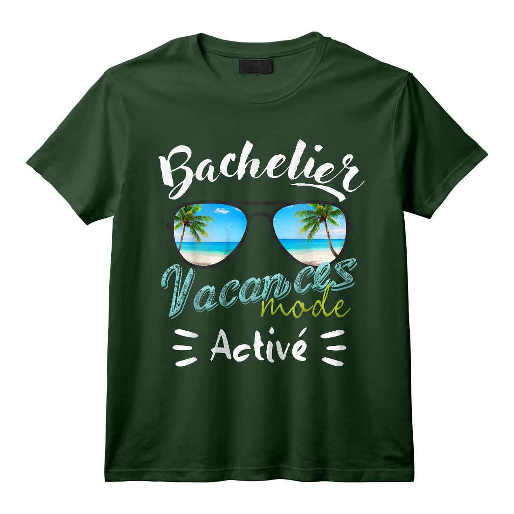 Cadeau BAC 2024 Et Bachelier Bachelière Mode Vacances Activé T-Shirt - Réussite Diplôme avec Mention, Idée Originale pour Célébrer la Fin des Études
