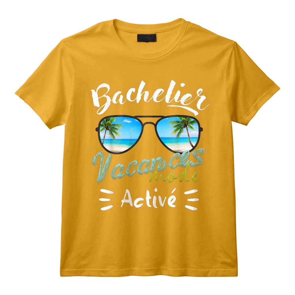 Cadeau BAC 2024 Et Bachelier Bachelière Mode Vacances Activé T-Shirt - Réussite Diplôme avec Mention, Idée Originale pour Célébrer la Fin des Études