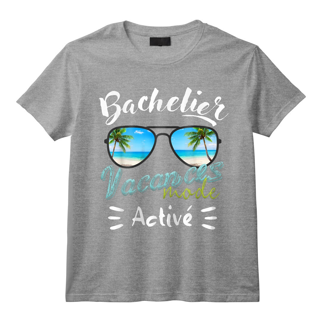 Cadeau BAC 2024 Et Bachelier Bachelière Mode Vacances Activé T-Shirt - Réussite Diplôme avec Mention, Idée Originale pour Célébrer la Fin des Études