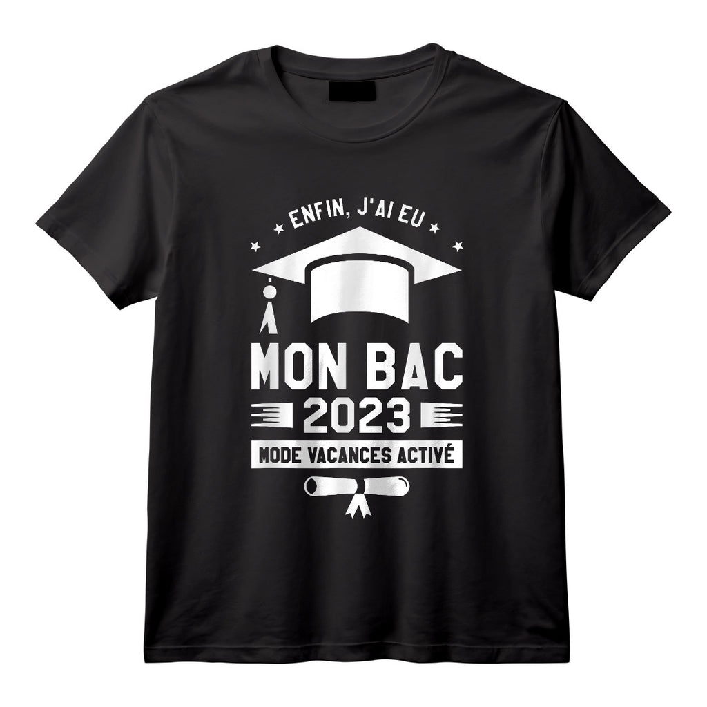 Enfin J'ai Eu Mon Bac 2023 Mode Actif Vacances T-Shirt - Cadeau de Remise de Diplôme pour Diplômé, Fashion Holiday Active