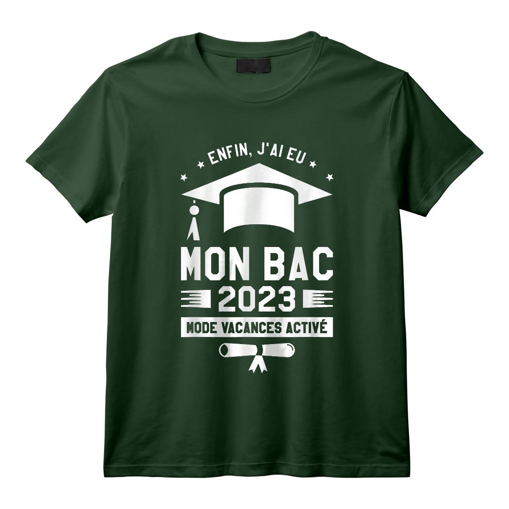 Enfin J'ai Eu Mon Bac 2023 Mode Actif Vacances T-Shirt - Cadeau de Remise de Diplôme pour Diplômé, Fashion Holiday Active