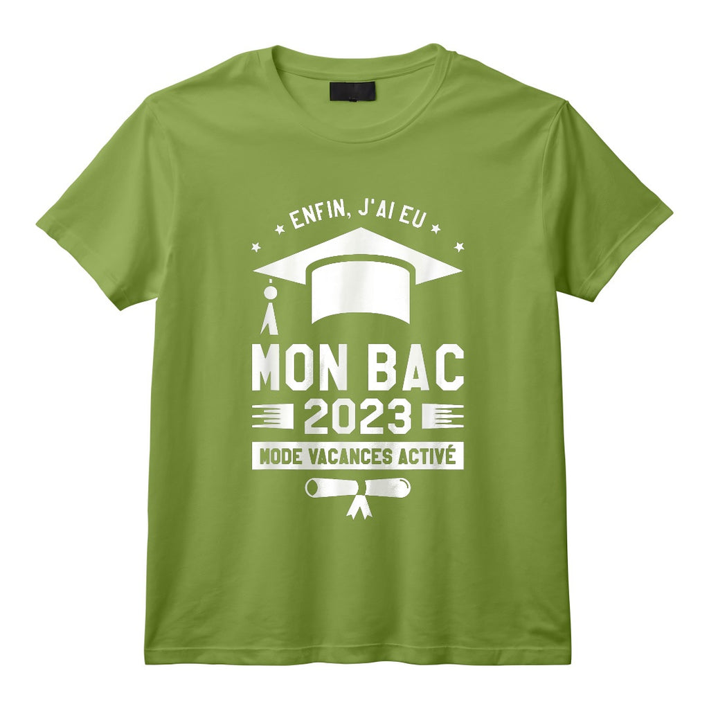 Enfin J'ai Eu Mon Bac 2023 Mode Actif Vacances T-Shirt - Cadeau de Remise de Diplôme pour Diplômé, Fashion Holiday Active