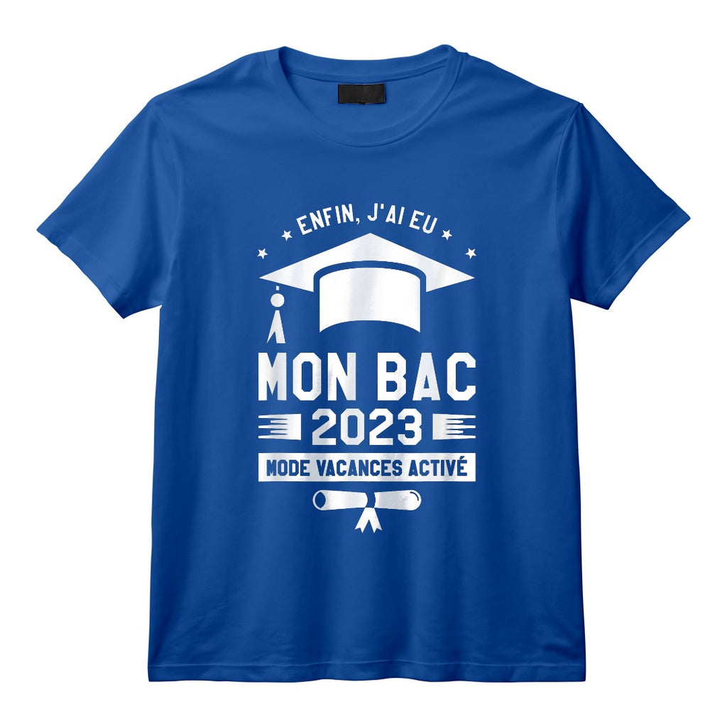 Enfin J'ai Eu Mon Bac 2023 Mode Actif Vacances T-Shirt - Cadeau de Remise de Diplôme pour Diplômé, Fashion Holiday Active