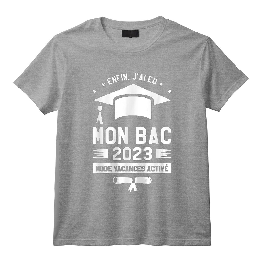 Enfin J'ai Eu Mon Bac 2023 Mode Actif Vacances T-Shirt - Cadeau de Remise de Diplôme pour Diplômé, Fashion Holiday Active