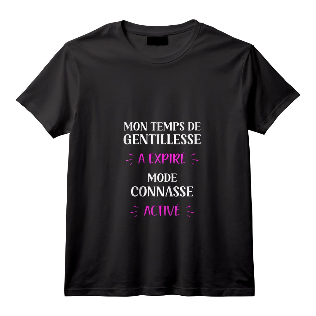 Femme Amie Humoristique Mode Connasse Activé T-Shirt avec Col en V - Citation Drôle pour Copine