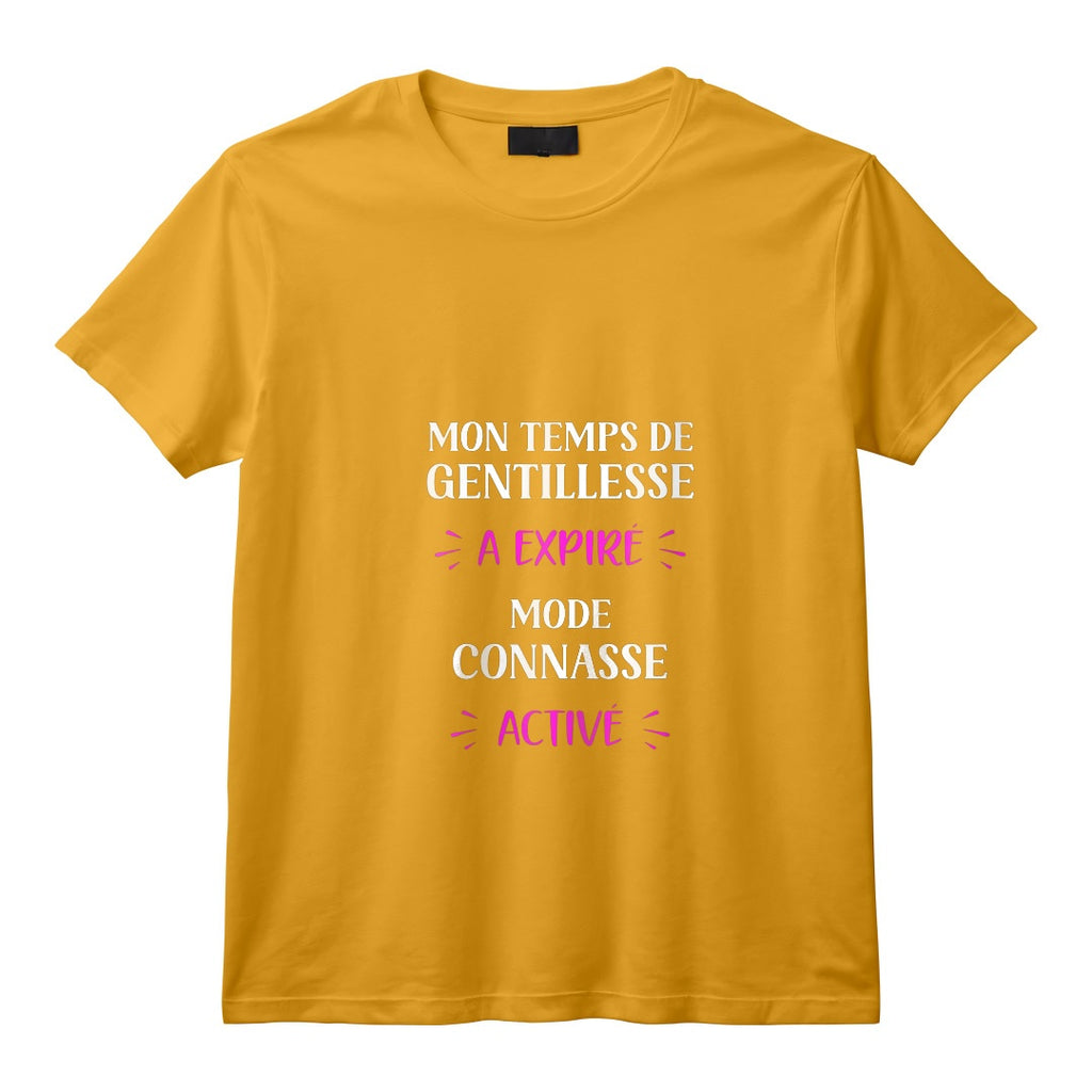 Femme Amie Humoristique Mode Connasse Activé T-Shirt avec Col en V - Citation Drôle pour Copine