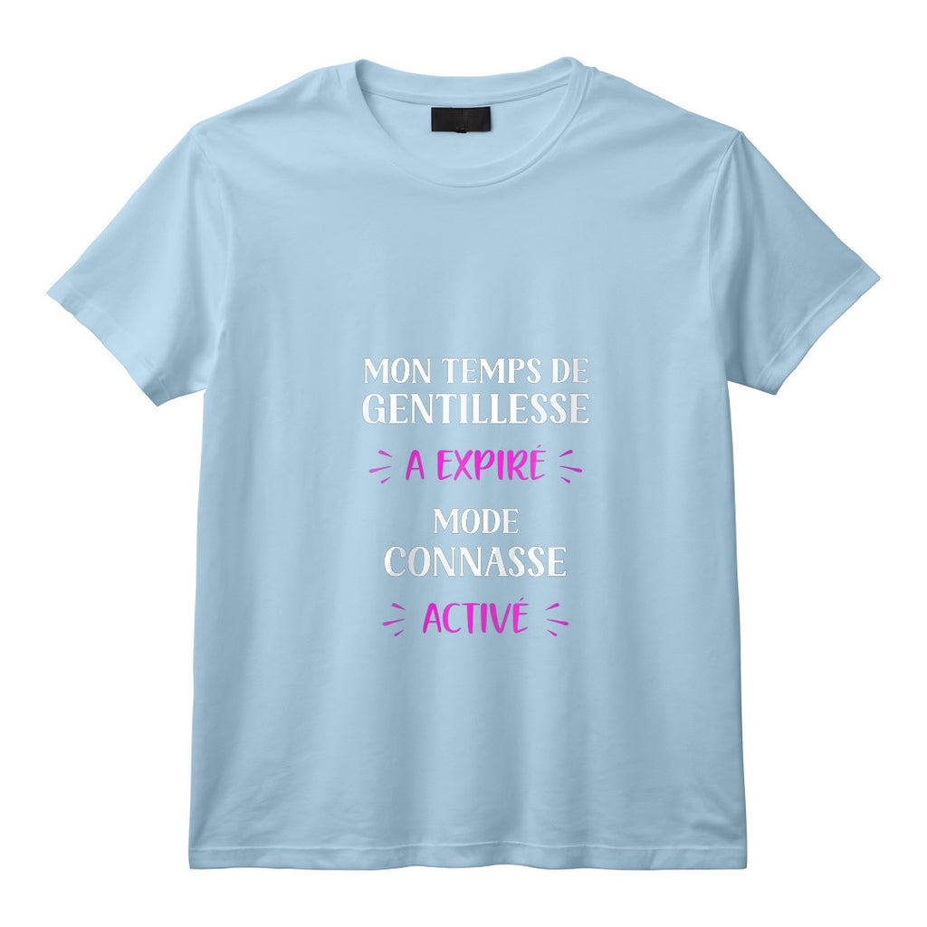 Femme Amie Humoristique Mode Connasse Activé T-Shirt avec Col en V - Citation Drôle pour Copine