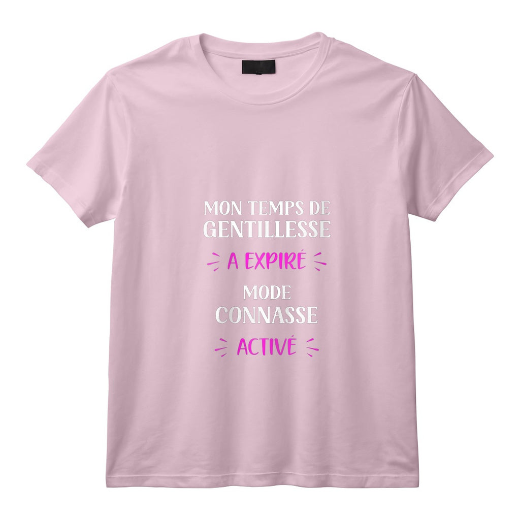 Femme Amie Humoristique Mode Connasse Activé T-Shirt avec Col en V - Citation Drôle pour Copine