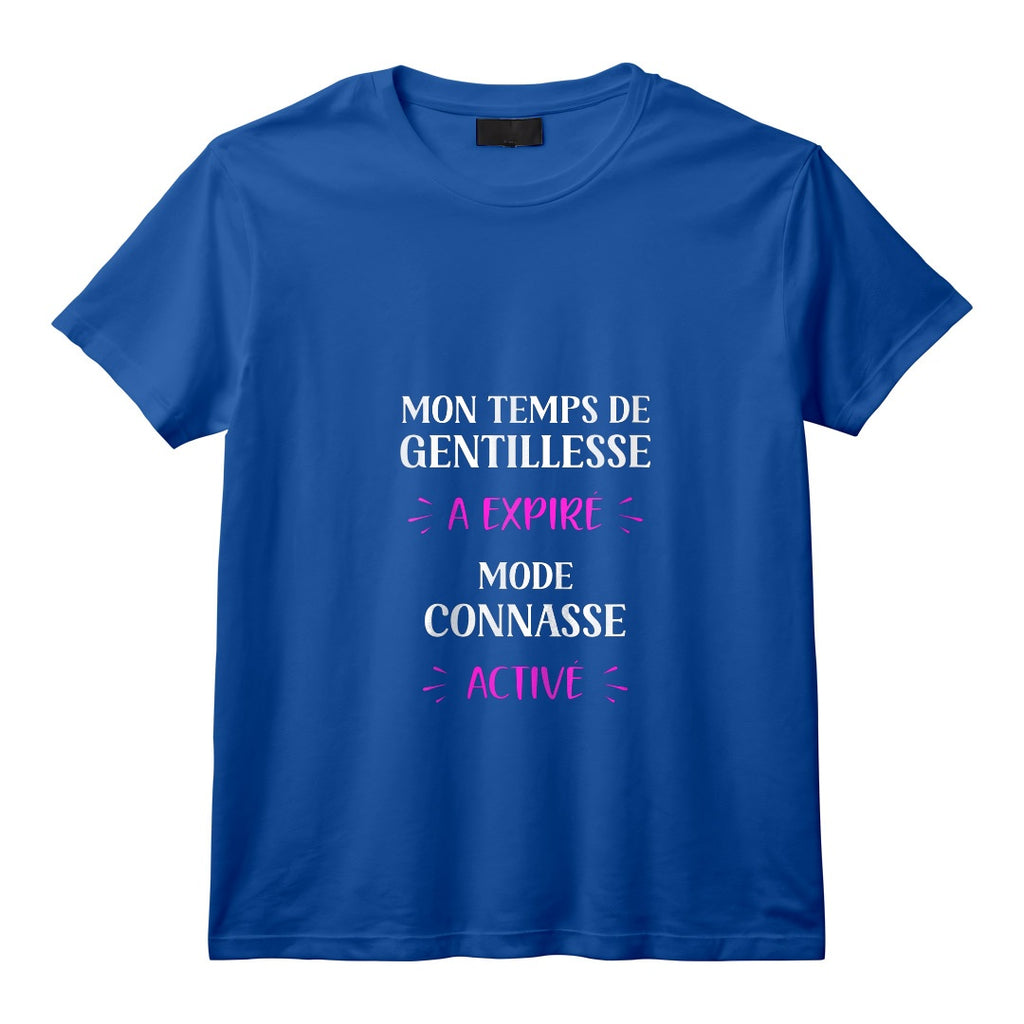 Femme Amie Humoristique Mode Connasse Activé T-Shirt avec Col en V - Citation Drôle pour Copine
