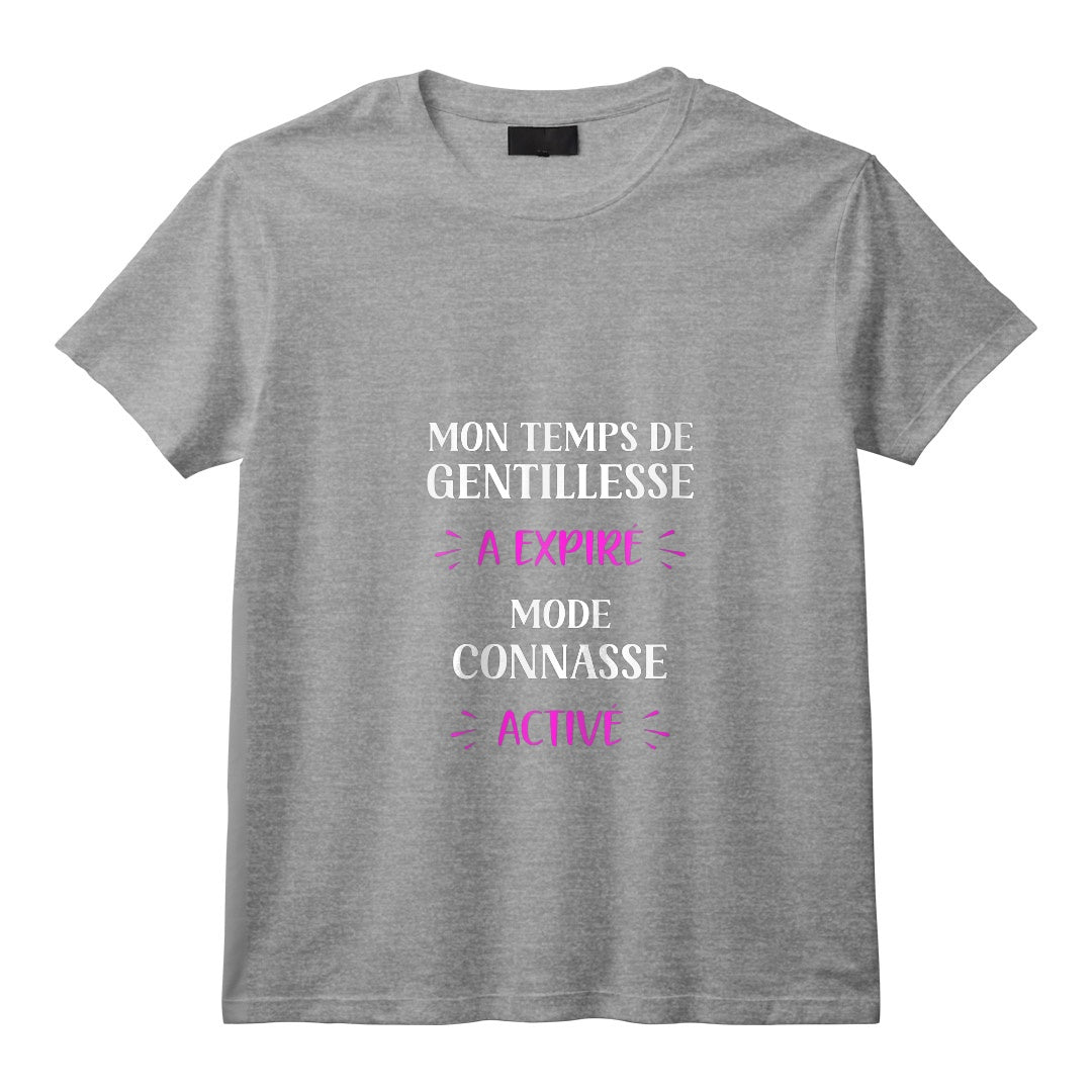 Femme Amie Humoristique Mode Connasse Activé T-Shirt avec Col en V - Citation Drôle pour Copine