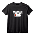 Femme Maman Stressée. Batterie vide T-Shirt - Original et Amusant pour Mamans Actives - Coupe Classique