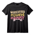Housse de Pompe Certifiée Muscle Mommy Groovy T-Shirt - Vêtement Tendance pour Femmes Actives et Mamans