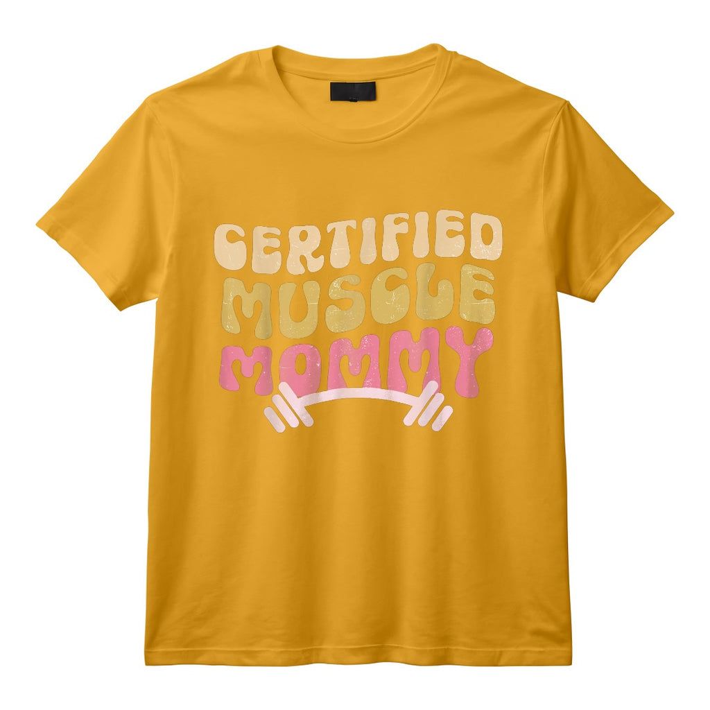 Housse de Pompe Certifiée Muscle Mommy Groovy T-Shirt - Vêtement Tendance pour Femmes Actives et Mamans