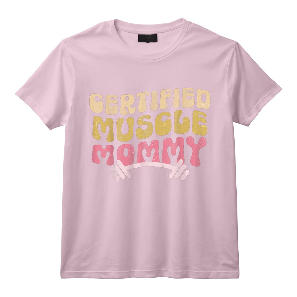 Housse de Pompe Certifiée Muscle Mommy Groovy T-Shirt - Vêtement Tendance pour Femmes Actives et Mamans