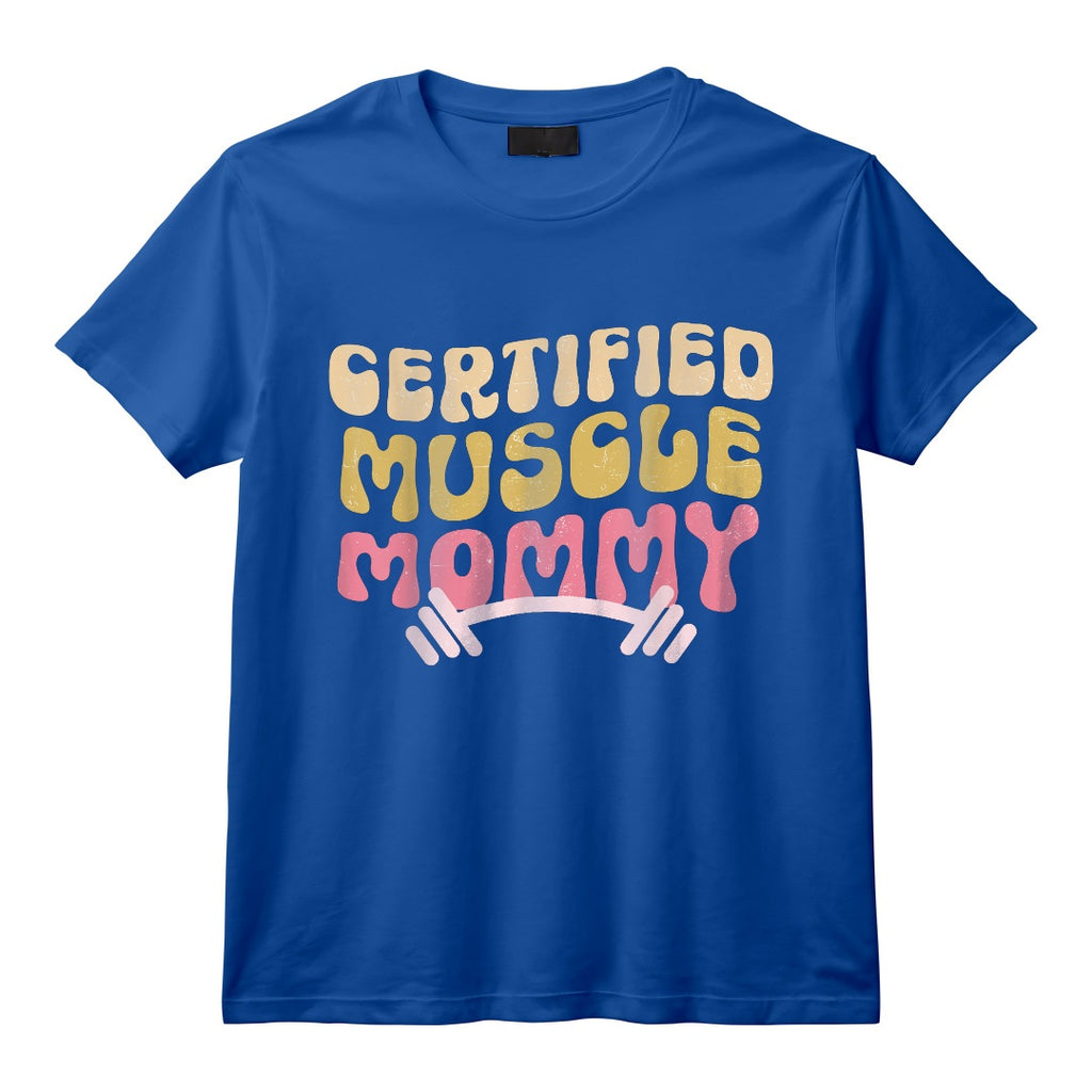 Housse de Pompe Certifiée Muscle Mommy Groovy T-Shirt - Vêtement Tendance pour Femmes Actives et Mamans