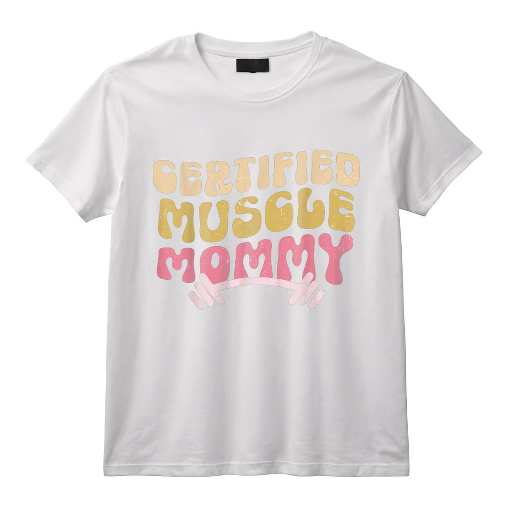 Housse de Pompe Certifiée Muscle Mommy Groovy T-Shirt - Vêtement Tendance pour Femmes Actives et Mamans
