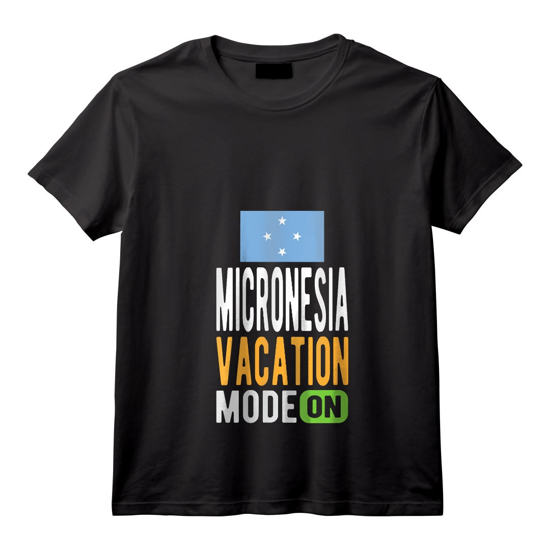 Souvenir de Micronésie - Voyage - Mode Vacances Micronésie Activé T-Shirt avec Col en V - Design de Voyage Unique pour Amateurs d'Aventures