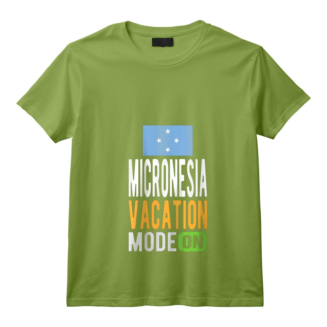 Souvenir de Micronésie - Voyage - Mode Vacances Micronésie Activé T-Shirt avec Col en V - Design de Voyage Unique pour Amateurs d'Aventures