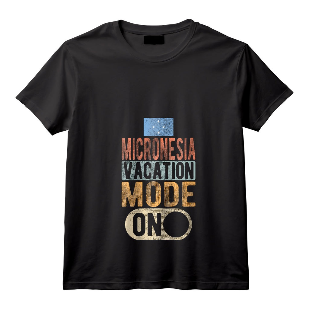 Souvenir de Micronésie - Voyage - Mode Vacances Micronésie Activé T-Shirt avec Col en V - Design Unique pour les Voyageurs Passionnés