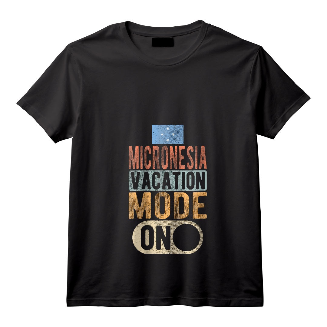 Souvenir de Micronésie - Voyage - Mode Vacances Micronésie Activé T-Shirt avec Col en V - Design Unique pour les Voyageurs Passionnés