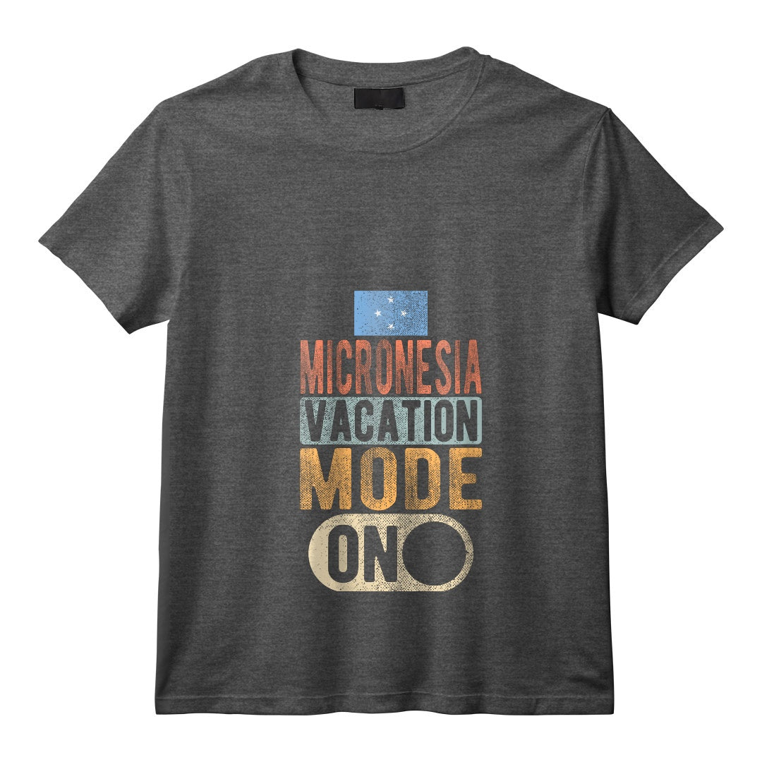 Souvenir de Micronésie - Voyage - Mode Vacances Micronésie Activé T-Shirt avec Col en V - Design Unique pour les Voyageurs Passionnés