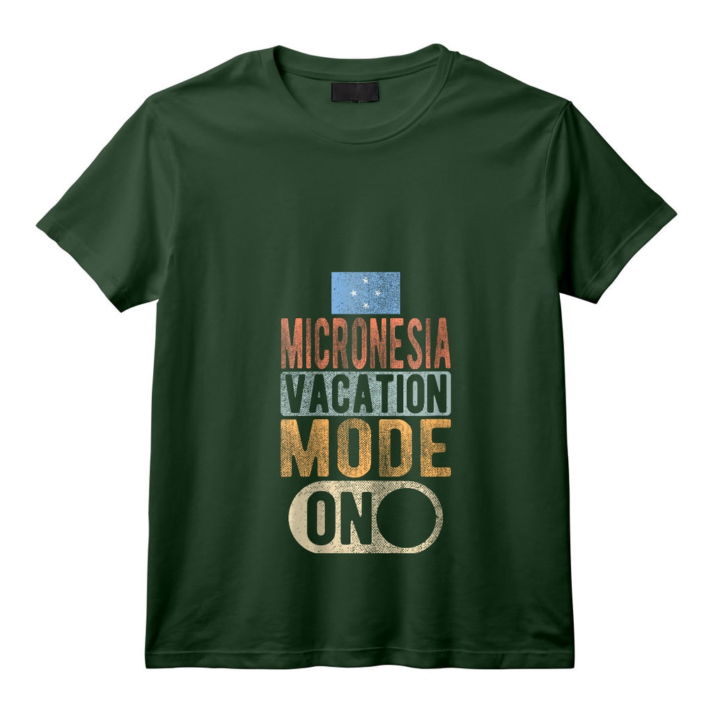 Souvenir de Micronésie - Voyage - Mode Vacances Micronésie Activé T-Shirt avec Col en V - Design Unique pour les Voyageurs Passionnés