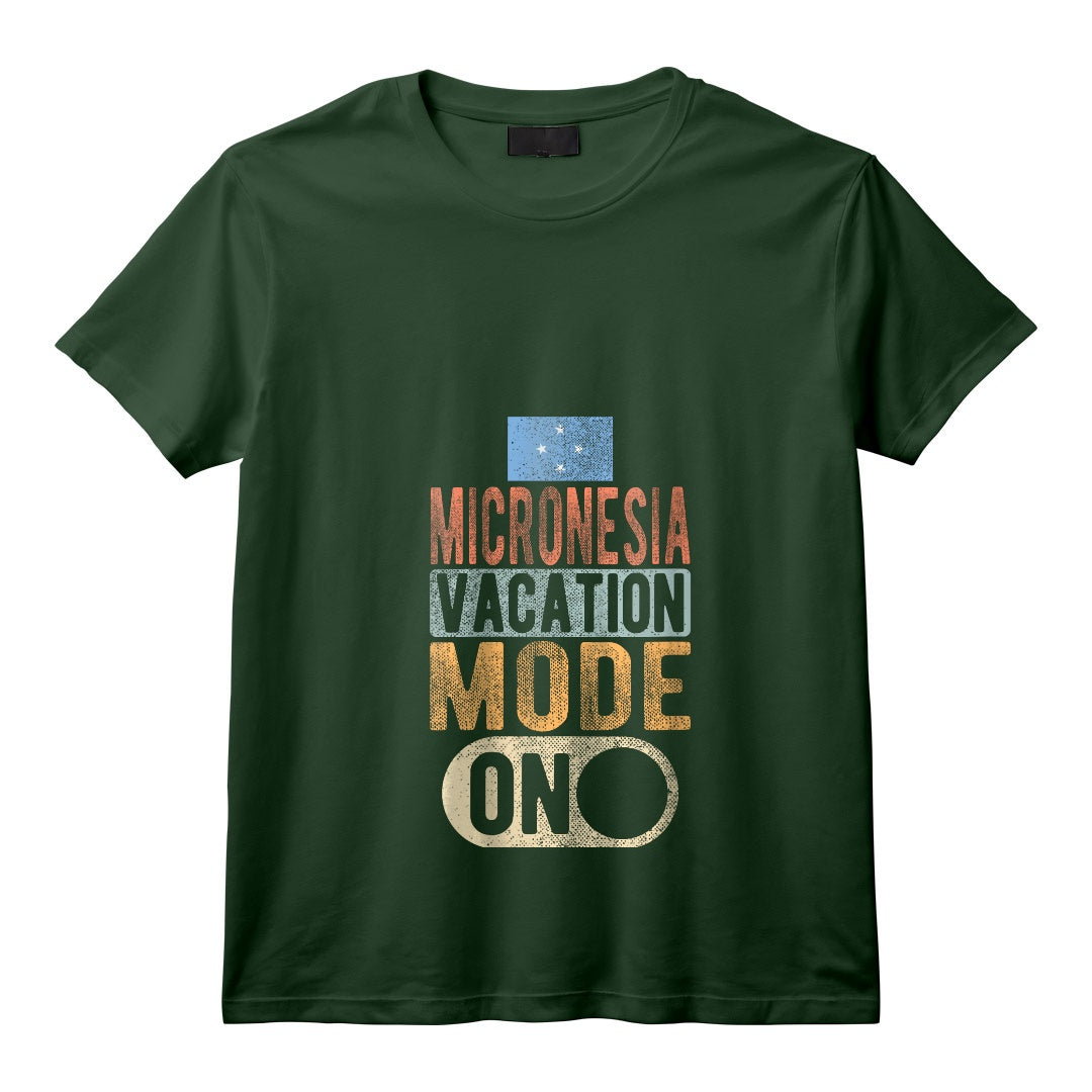 Souvenir de Micronésie - Voyage - Mode Vacances Micronésie Activé T-Shirt avec Col en V - Design Unique pour les Voyageurs Passionnés