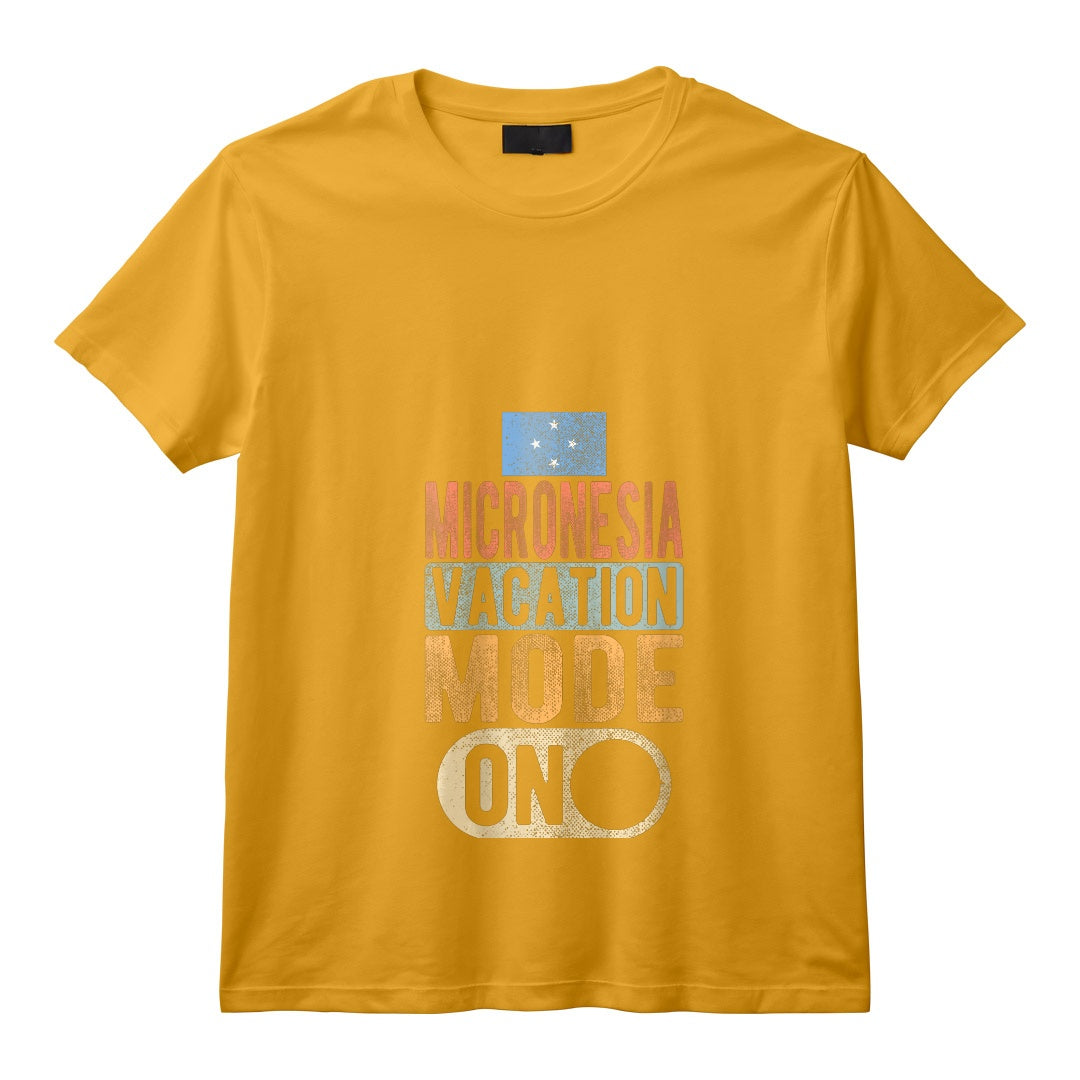 Souvenir de Micronésie - Voyage - Mode Vacances Micronésie Activé T-Shirt avec Col en V - Design Unique pour les Voyageurs Passionnés