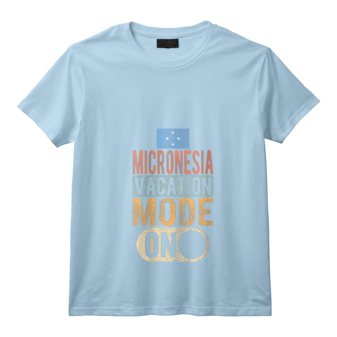 Souvenir de Micronésie - Voyage - Mode Vacances Micronésie Activé T-Shirt avec Col en V - Design Unique pour les Voyageurs Passionnés