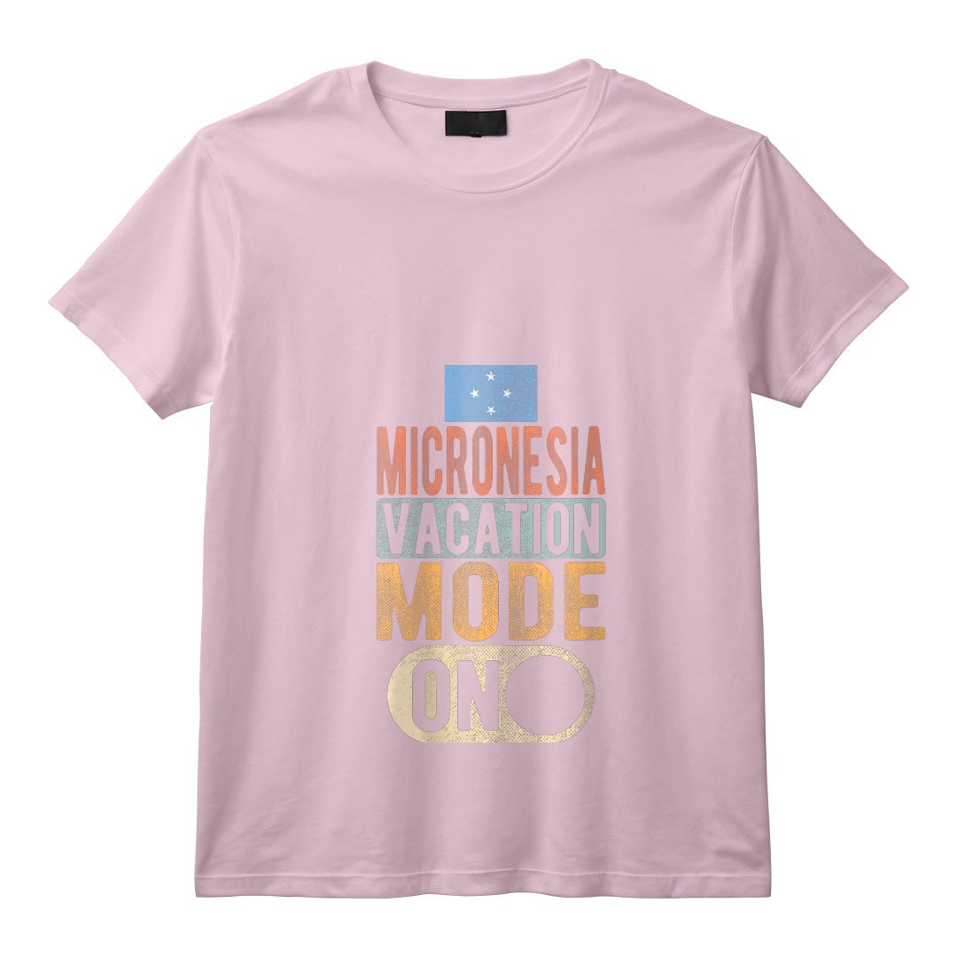 Souvenir de Micronésie - Voyage - Mode Vacances Micronésie Activé T-Shirt avec Col en V - Design Unique pour les Voyageurs Passionnés