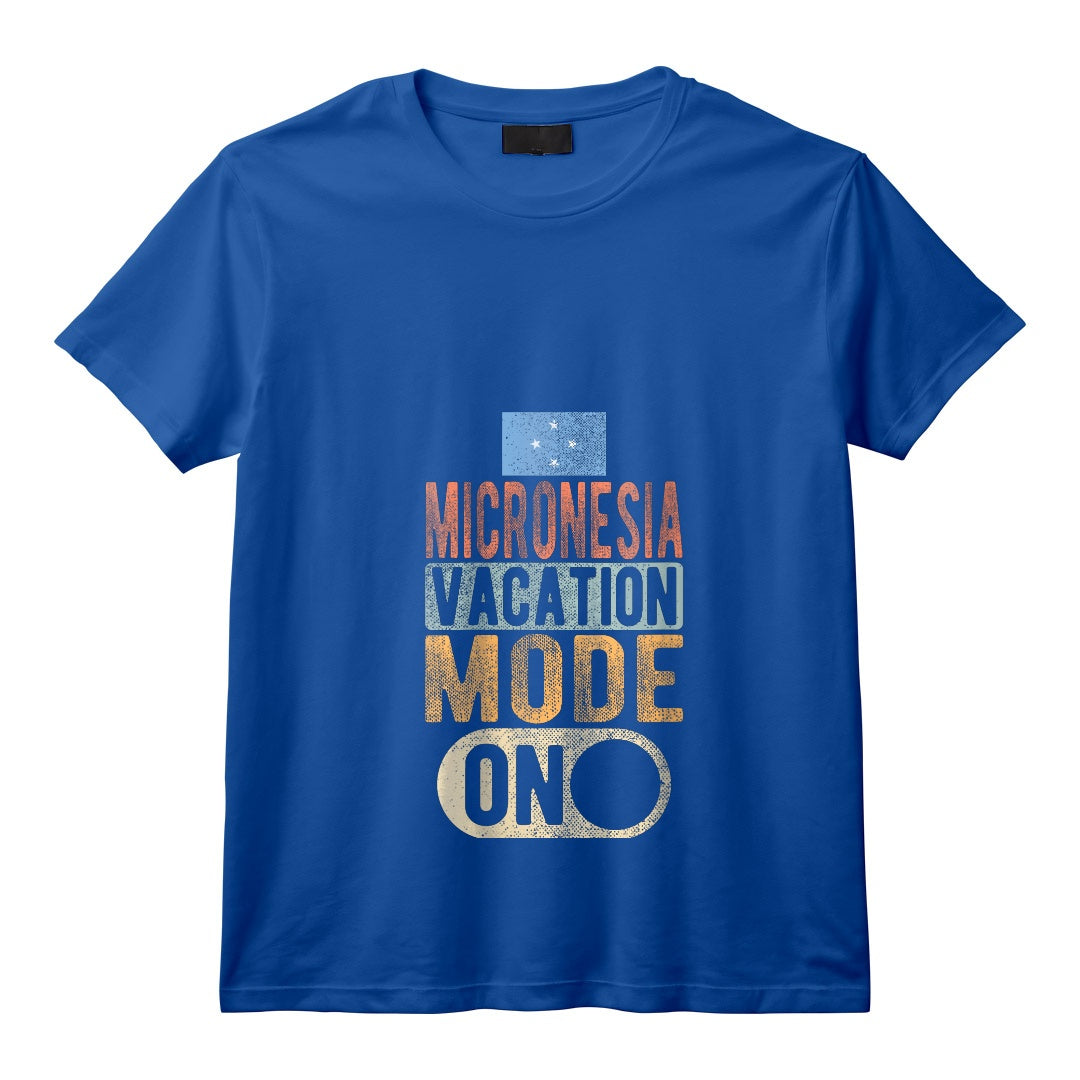 Souvenir de Micronésie - Voyage - Mode Vacances Micronésie Activé T-Shirt avec Col en V - Design Unique pour les Voyageurs Passionnés