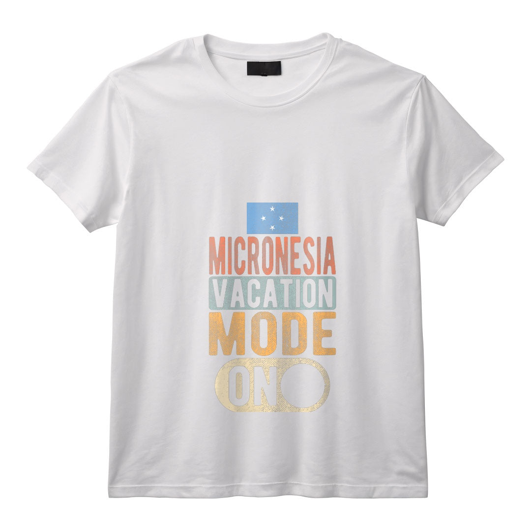 Souvenir de Micronésie - Voyage - Mode Vacances Micronésie Activé T-Shirt avec Col en V - Design Unique pour les Voyageurs Passionnés